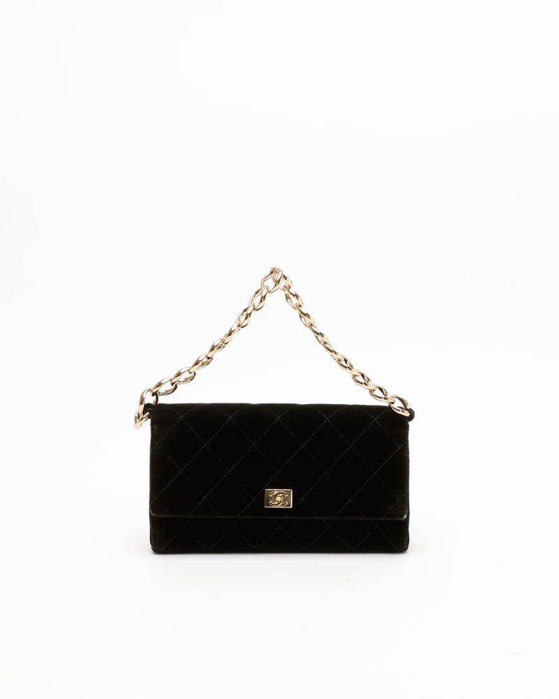 Chanel CC Velour Chain Bag