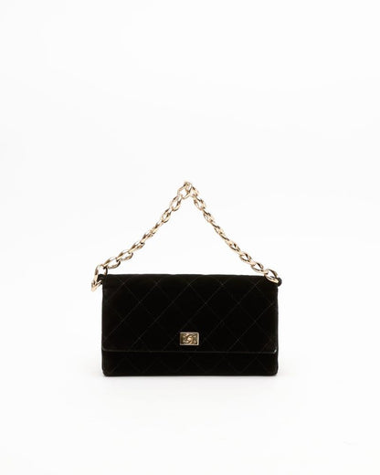 Chanel CC Velour Chain Bag