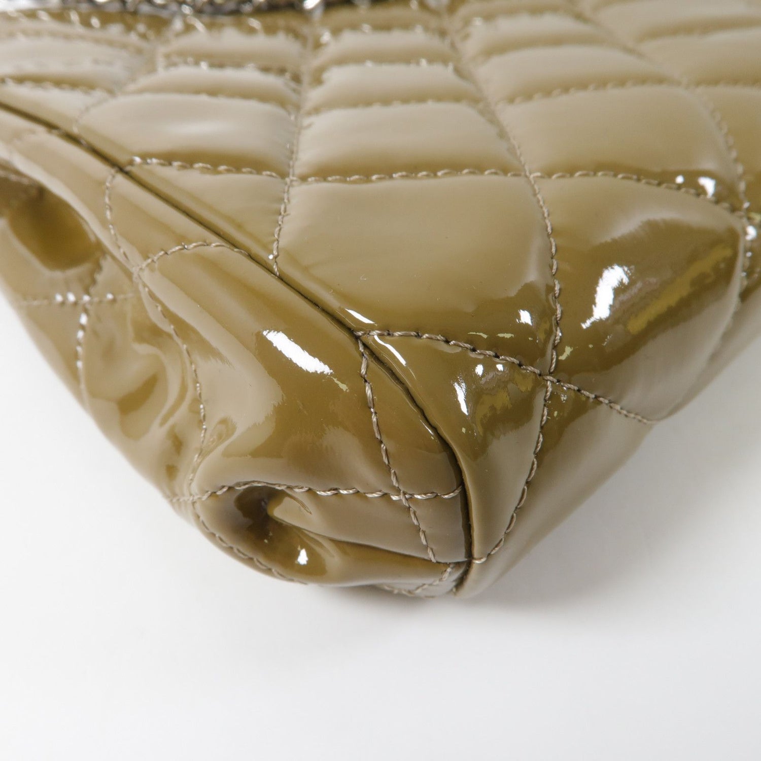 Chanel Other Lacquered Leather Shoulder Bag Silver Shoulder Bag Patent Leather