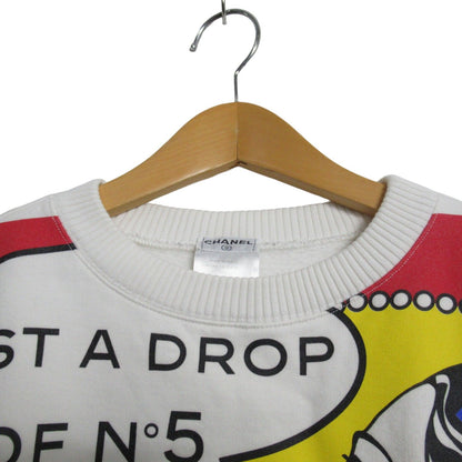 Chanel White Just A Drop Of No. 5 Sweatshirt Cotton