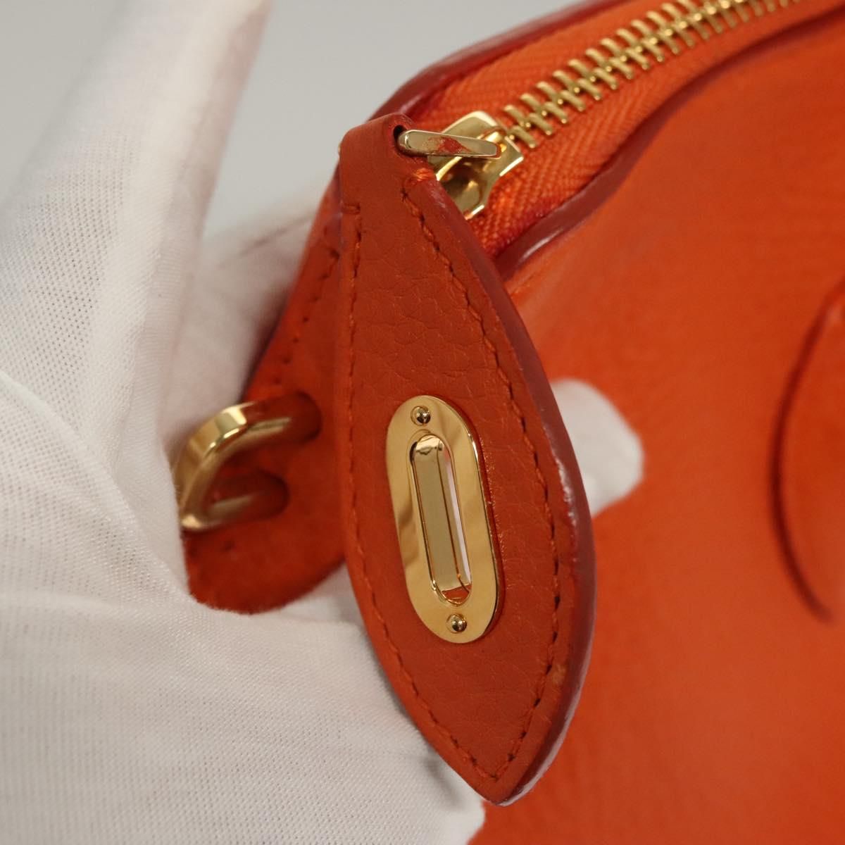 Louis Vuitton Suhari Lockit Pm Hand Bag Taurillon Leather Orange Lv Auth