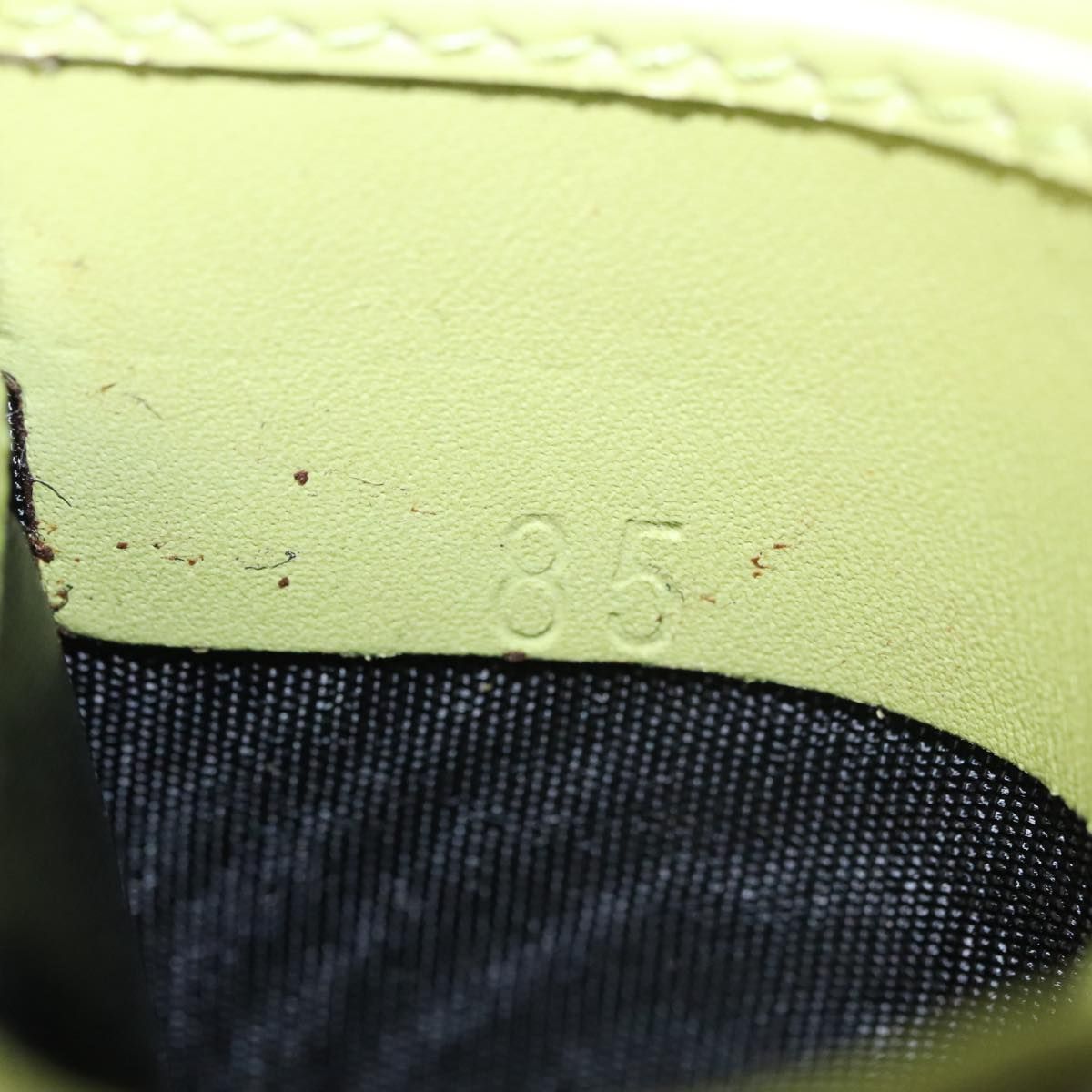 Prada Wallet Leather Green Gold Auth