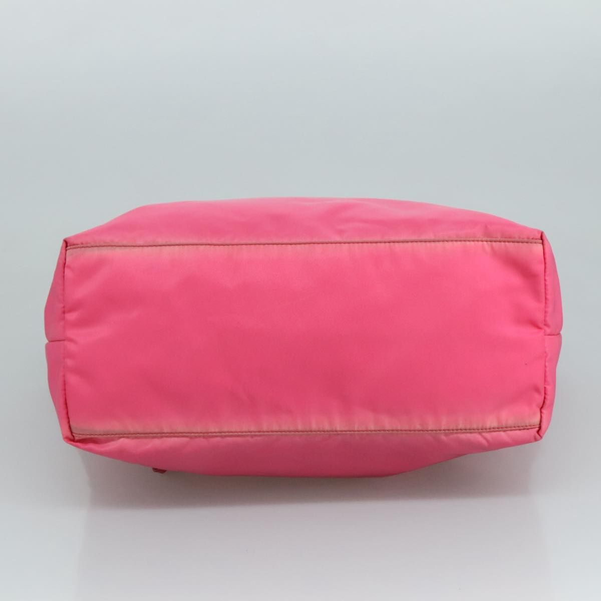 Prada Tote Bag Nylon Pink Silver Auth