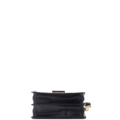 Fendi Kan U Shoulder Bag Zucca Embossed Leather Small