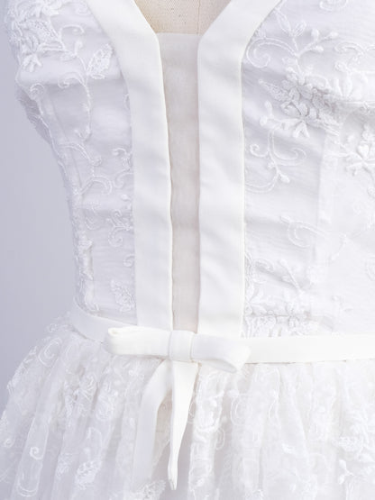 Excellent Isabel Garcia White Sheer Lace Dress Size XS