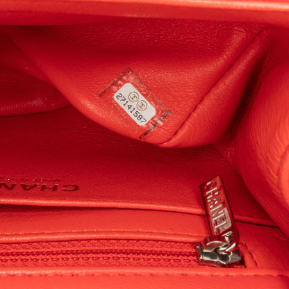 Chanel Mini Square Classic Lambskin Single Flap Red