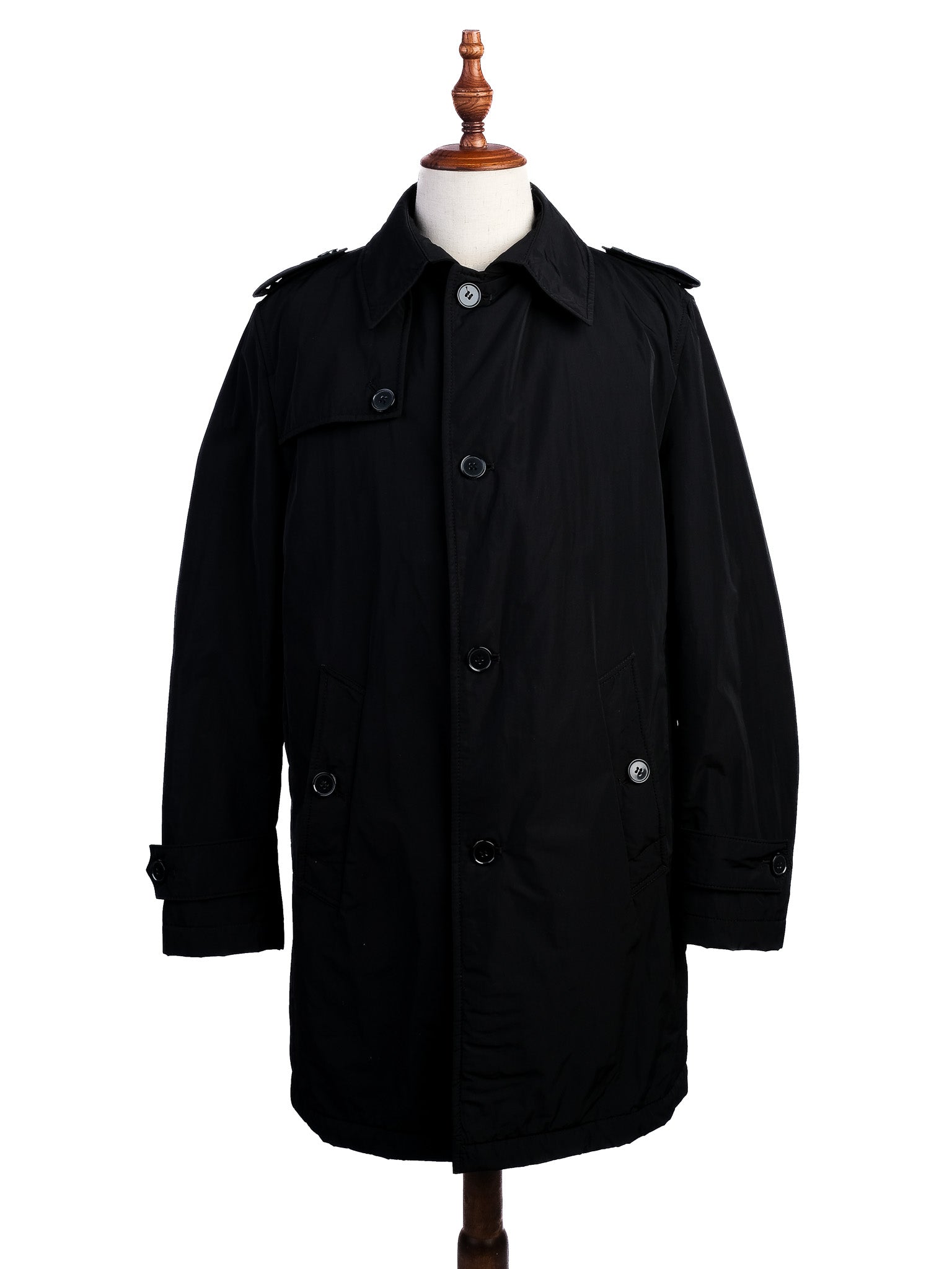 Excellent Joop Black Viscose Trench Coat for Men