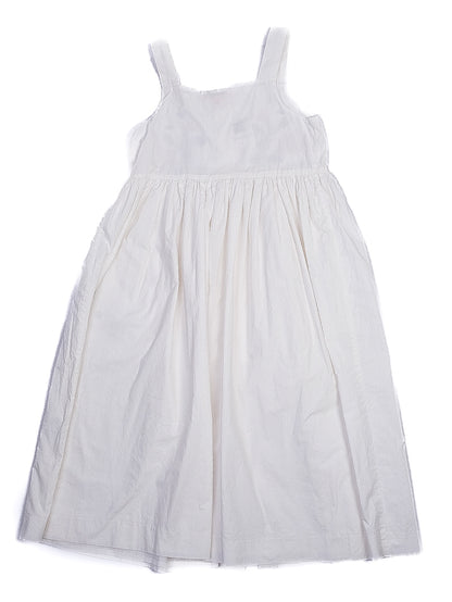Bonpoint Excellent Condition White Flannel Dress Size 12 with Floral Embroidery