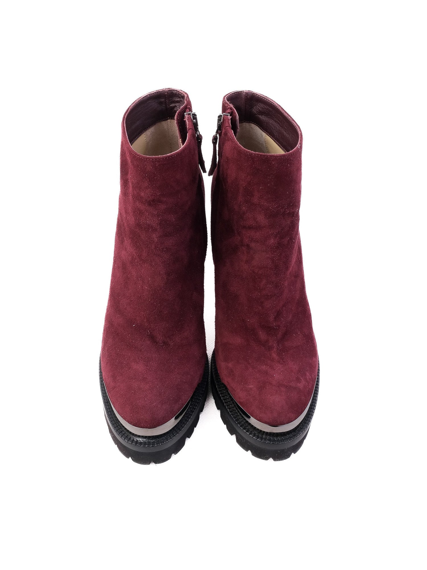 Perfect Nando Muzi Red Leather High-Heeled Ankle Boots Size 37