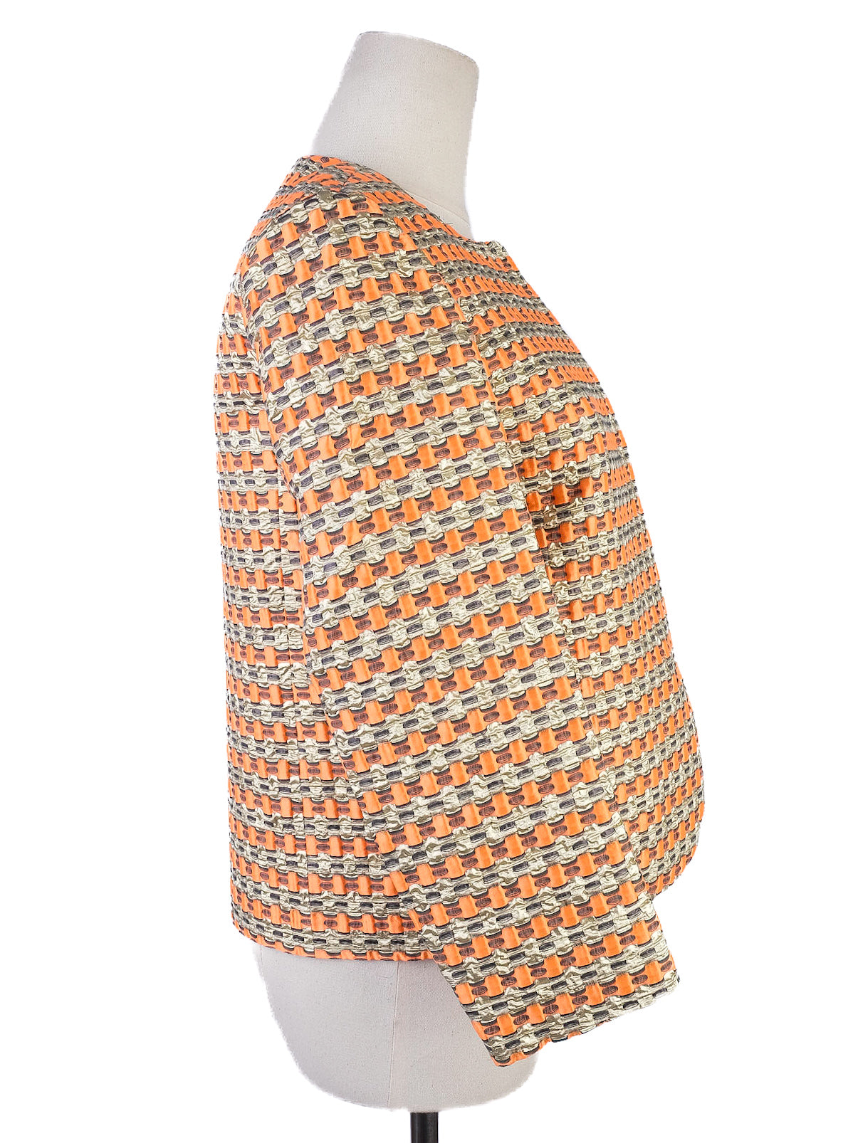 Excellent Red Valentino Geometric Jacket Orange Beige Size S