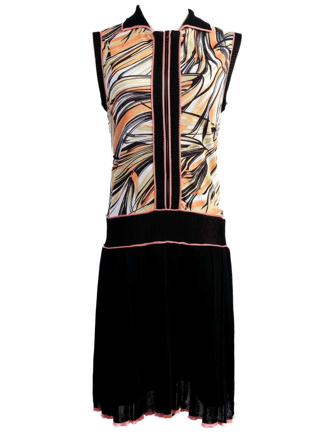 Excellent Missoni Sleeveless Dress Multi Color Size M Viscose