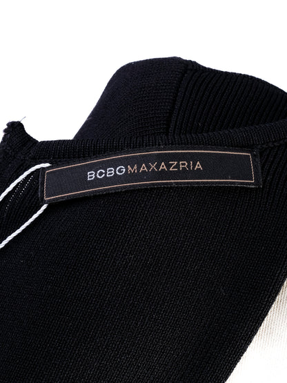 Excellent BCBGMaxazria Black Viscose Dress Size S Long Sleeve