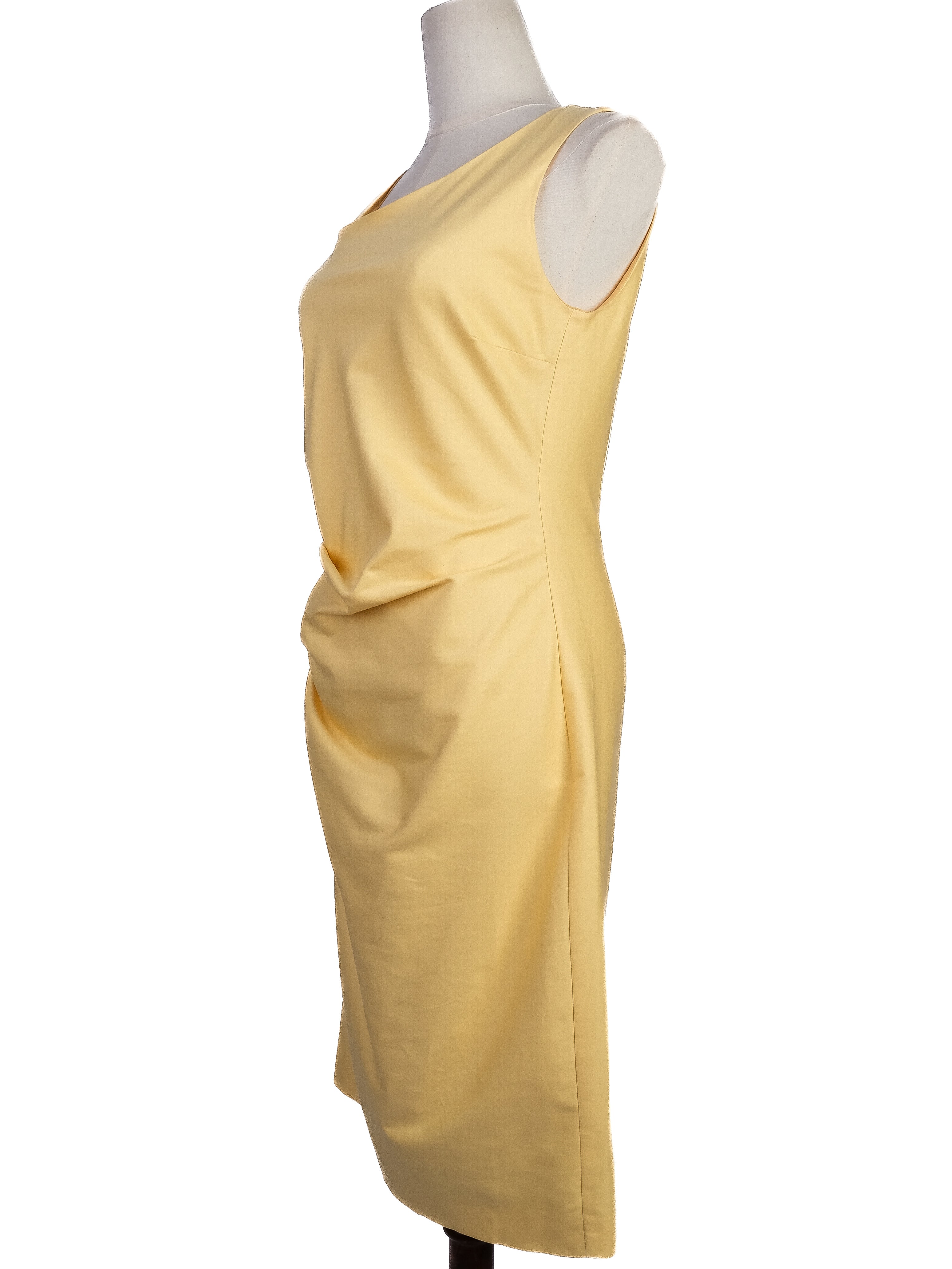 Max Mara Yellow Silk Dress Sleeveless Excellent Condition