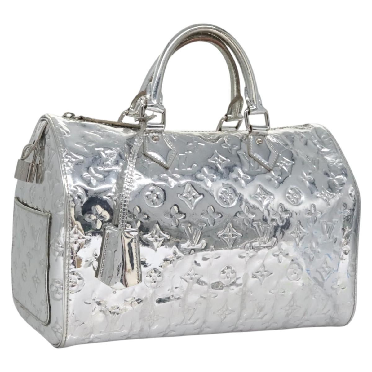 Louis Vuitton Monogram Miroir Speedy 30 Hand Bag Argent M 95786 Lv Auth