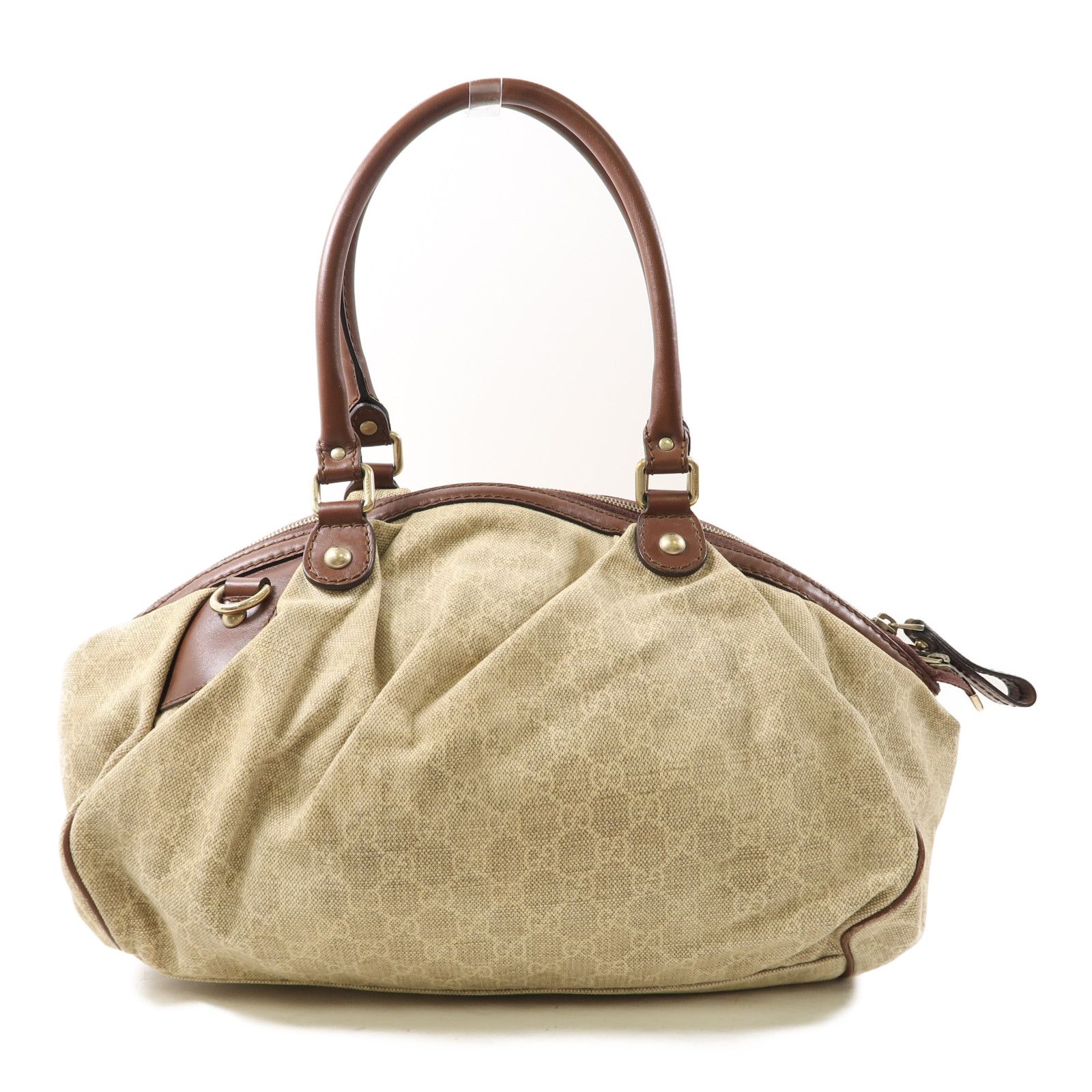 Gucci Canvas Sukey Hobo Gold Hand-turn Shoulder Bag Palm Color 2way Shoulder Bag Brown Brown Canvas 223974