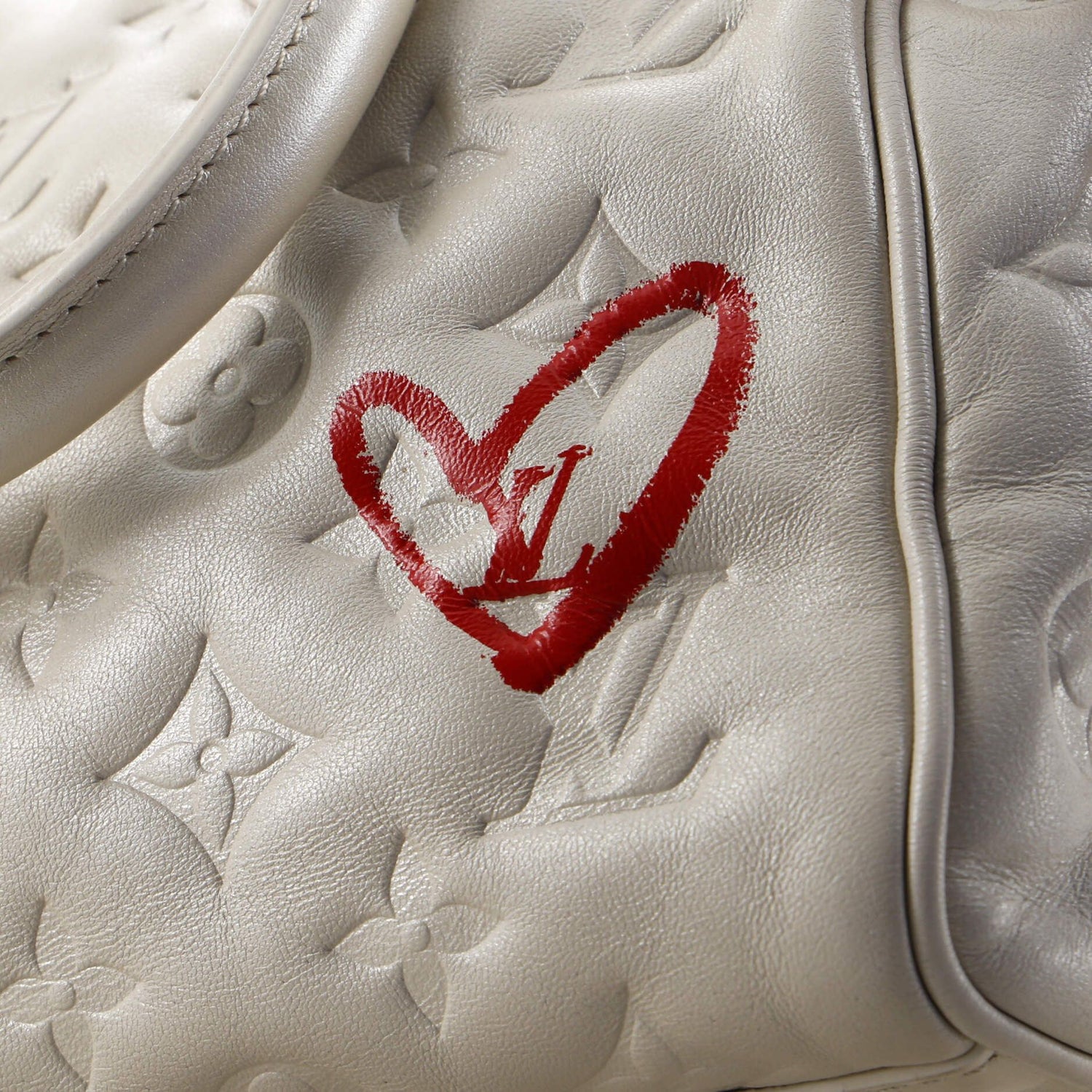 Louis Vuitton Speedy Bandouliere Bag Limited Edition Fall In Love Monogram Embossed Lambskin 22