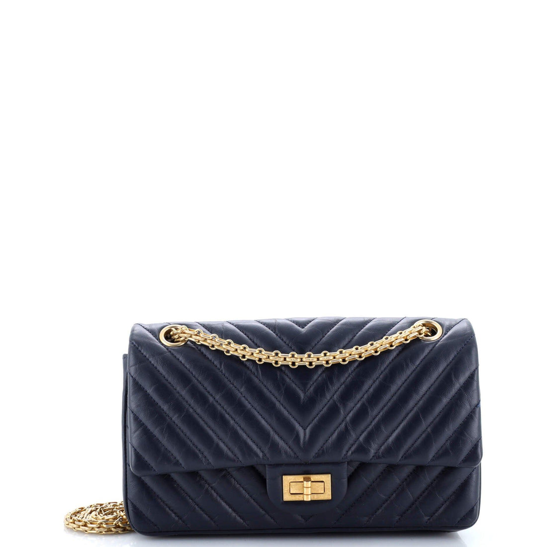 Chanel Reissue 2.55 Flap Bag Chevron Aged Calfskin 225