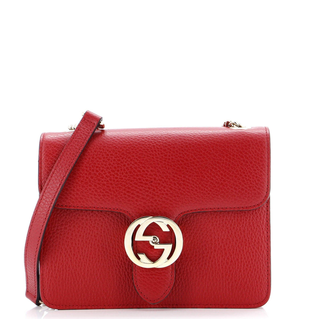Gucci Interlocking Shoulder Bag Leather Small