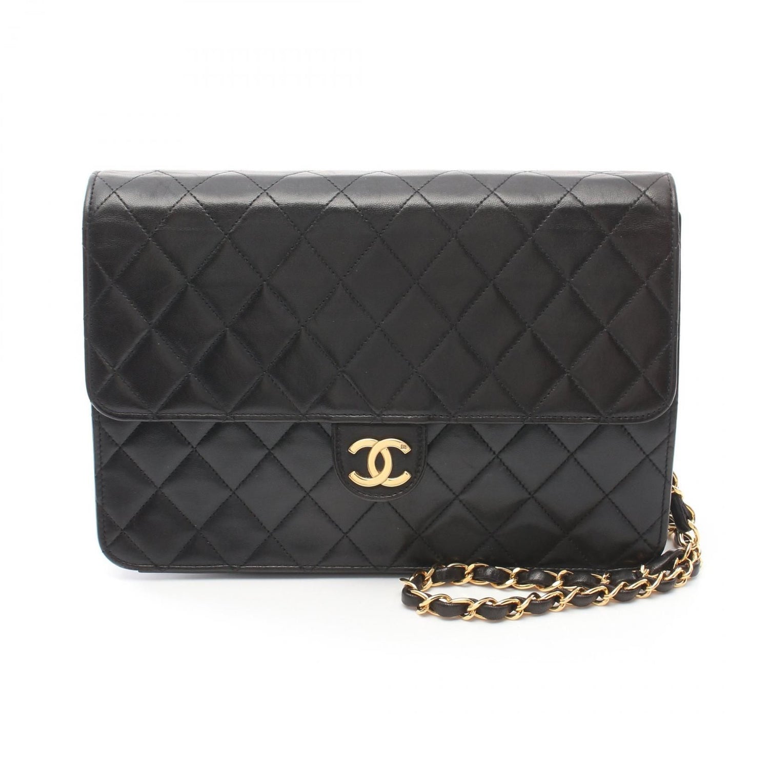 Chanel Lambskin Quilted Medium Single Flap Black