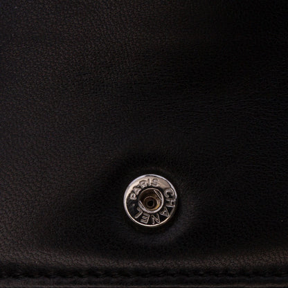 Chanel CC Embossed Lambskin Wallet On Chain Black