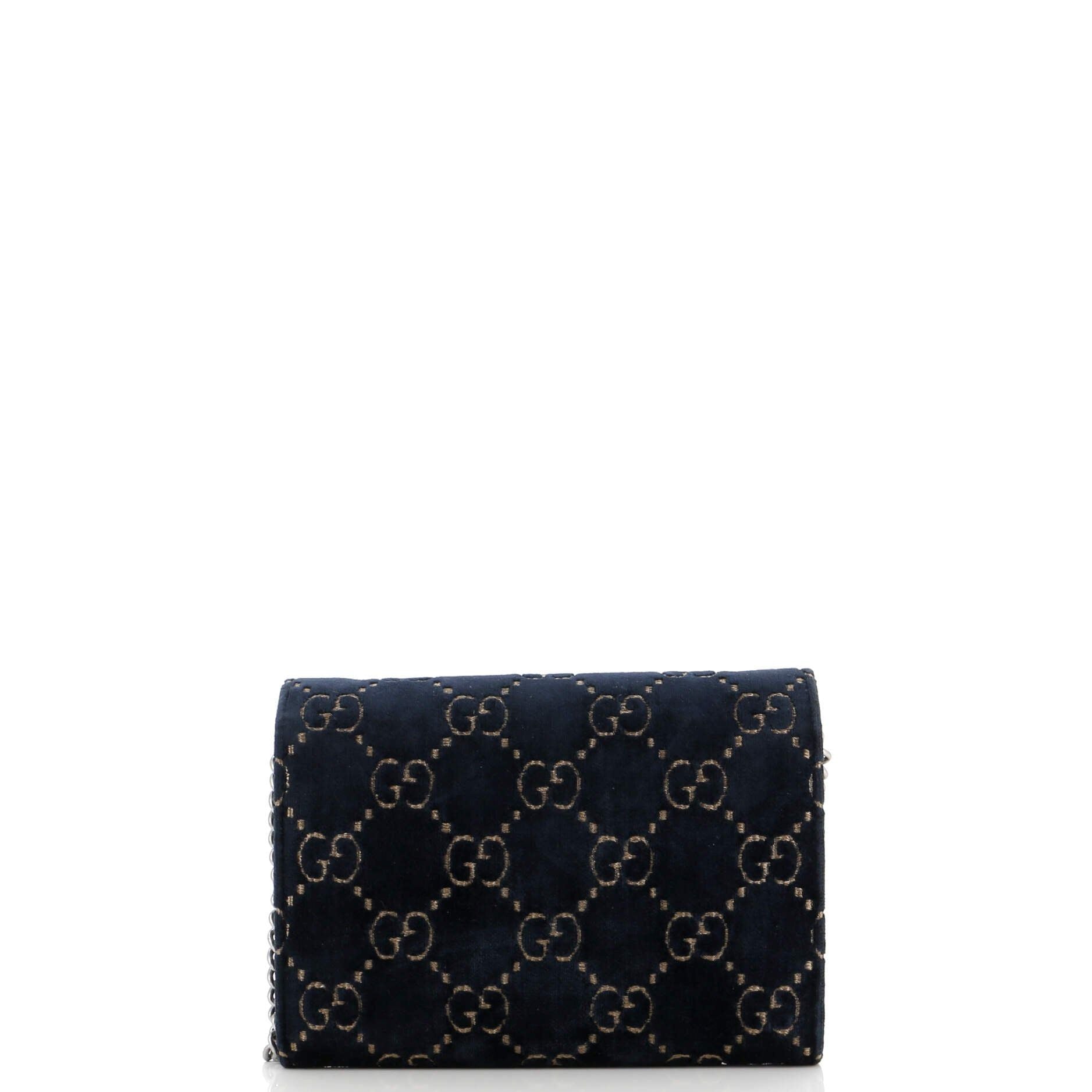 Gucci Dionysus Chain Wallet Gg Velvet Small