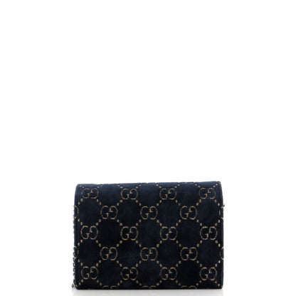 Gucci Dionysus Chain Wallet Gg Velvet Small