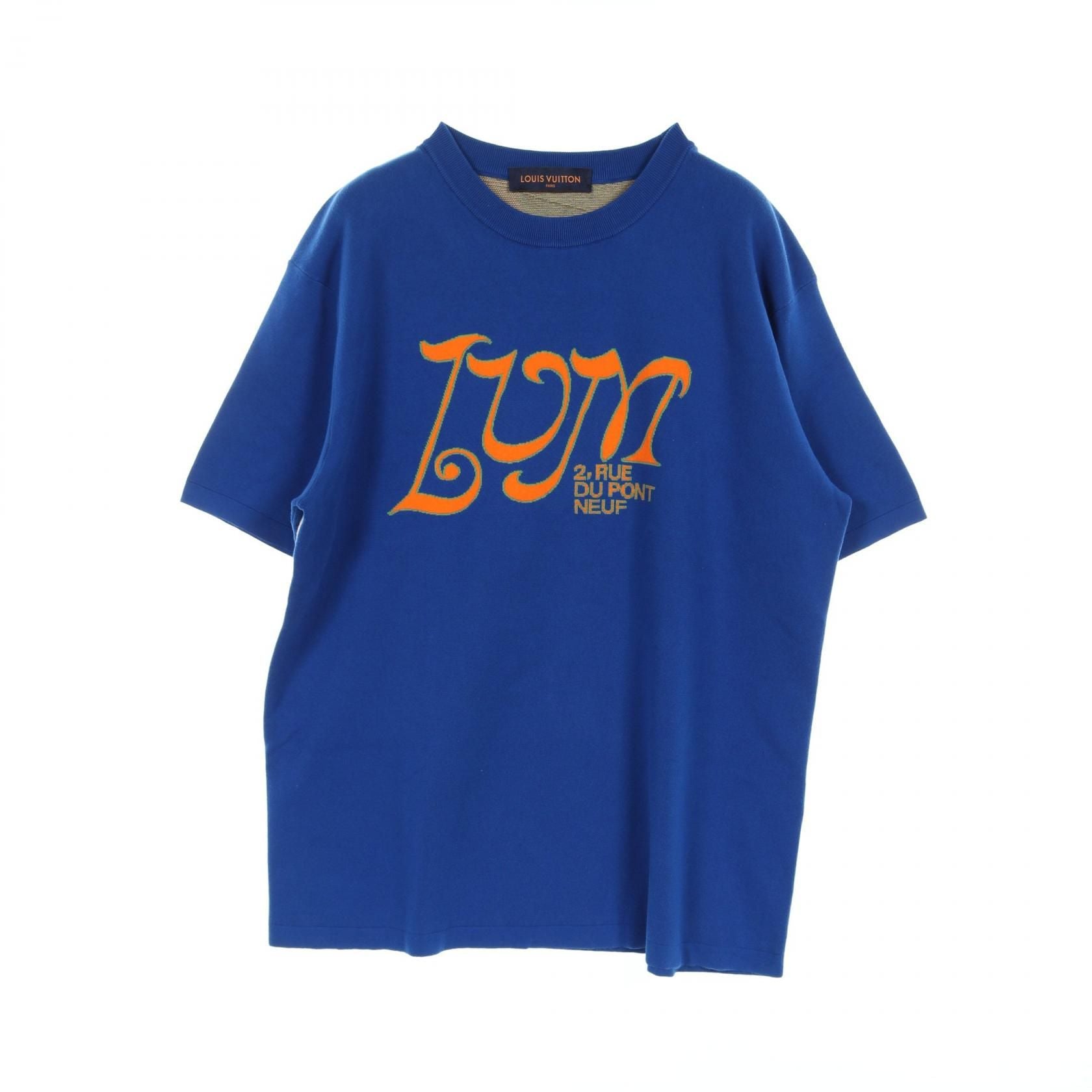 Louis Vuitton Lvm Intarsia Knit Rm 211m Zlw Hkn 15w Cotton Blue Mens L