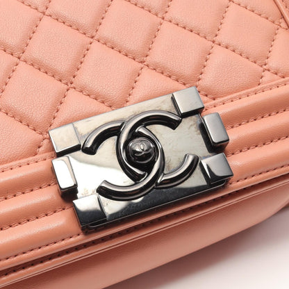 Chanel Orange Boy Small Shoulder Bag Lambskin (sheep Leather) A 67085