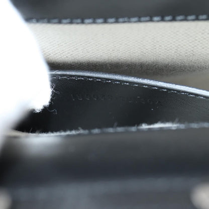 Gucci Calfskin Mini Bamboo Top Handle 3 Way Shoulder Bag Black