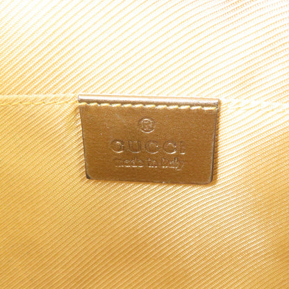 Gucci Canvas/leather Shoulder Bag Silver Shoulder Bag Golden Shoulder Bag Gold Gg Canvas 005.0813
