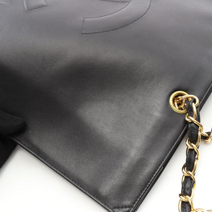 Chanel Black Deca Coco Mark Tote Bag Lambskin (sheep Leather)