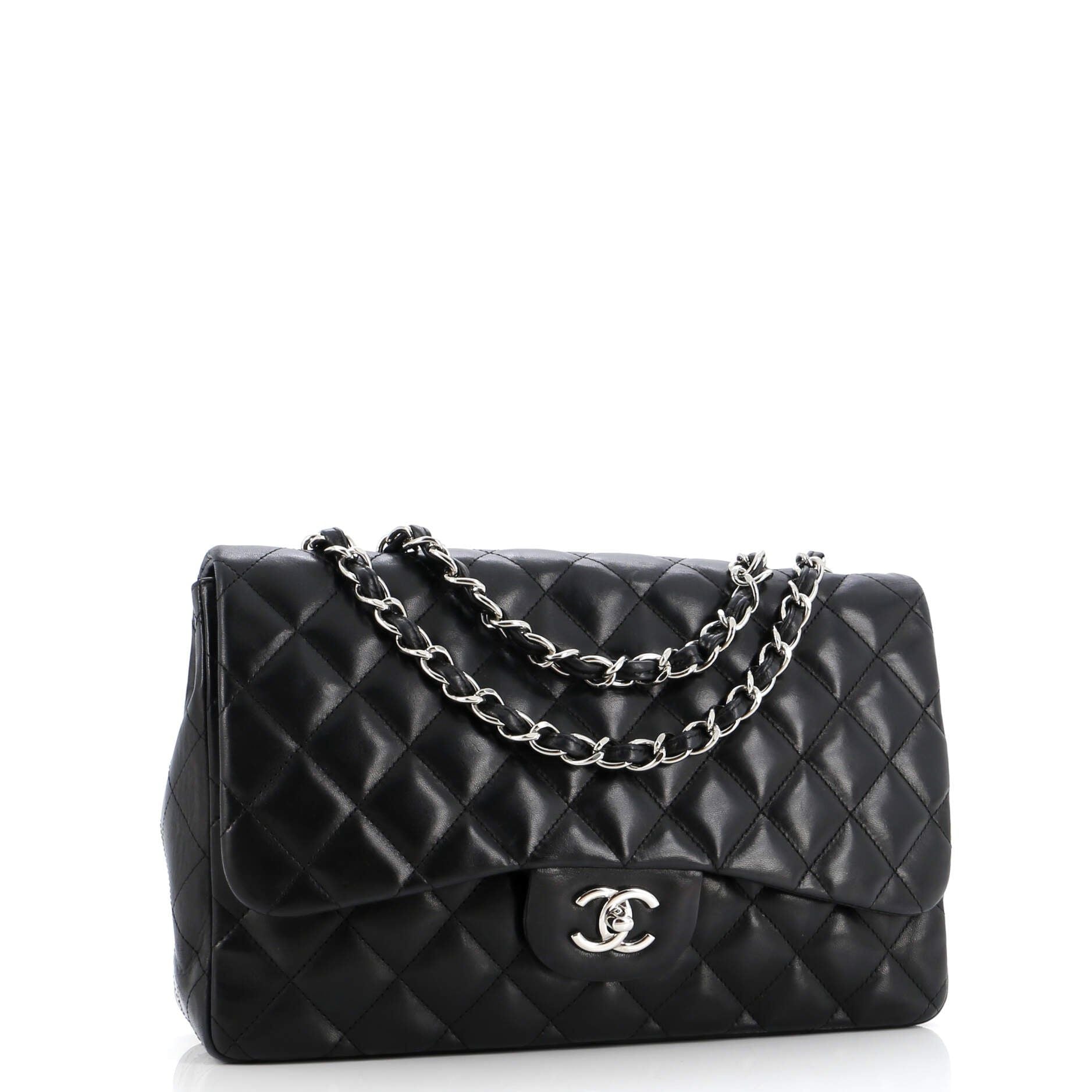 Chanel Classic Single Flap Bag Quilted Lambskin Jumbo