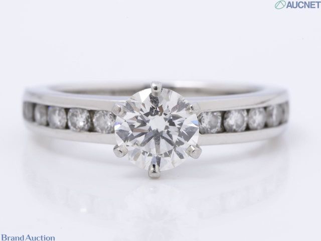 Tiffany & Co. Channel Set Solitaire Ring 0.78ct