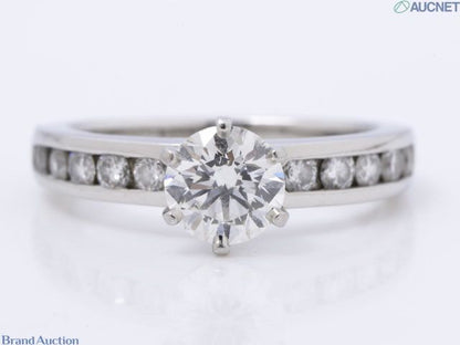 Tiffany &amp; Co. Channel Set Solitaire Ring 0.78ct