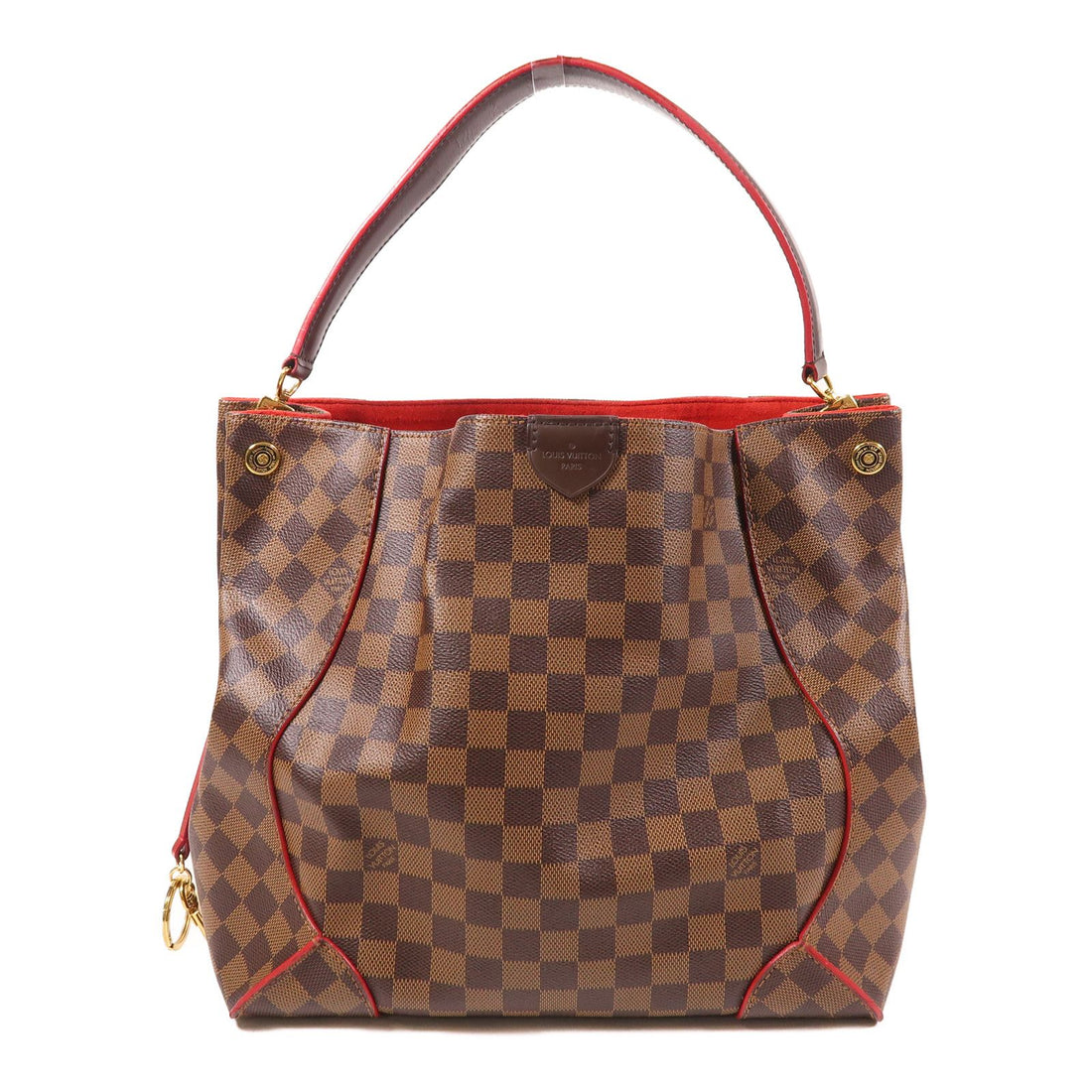 Louis Vuitton Damier Caissa Hobo Gold Shoulder Bag Ebene Brown Shoulder Bag N 41555