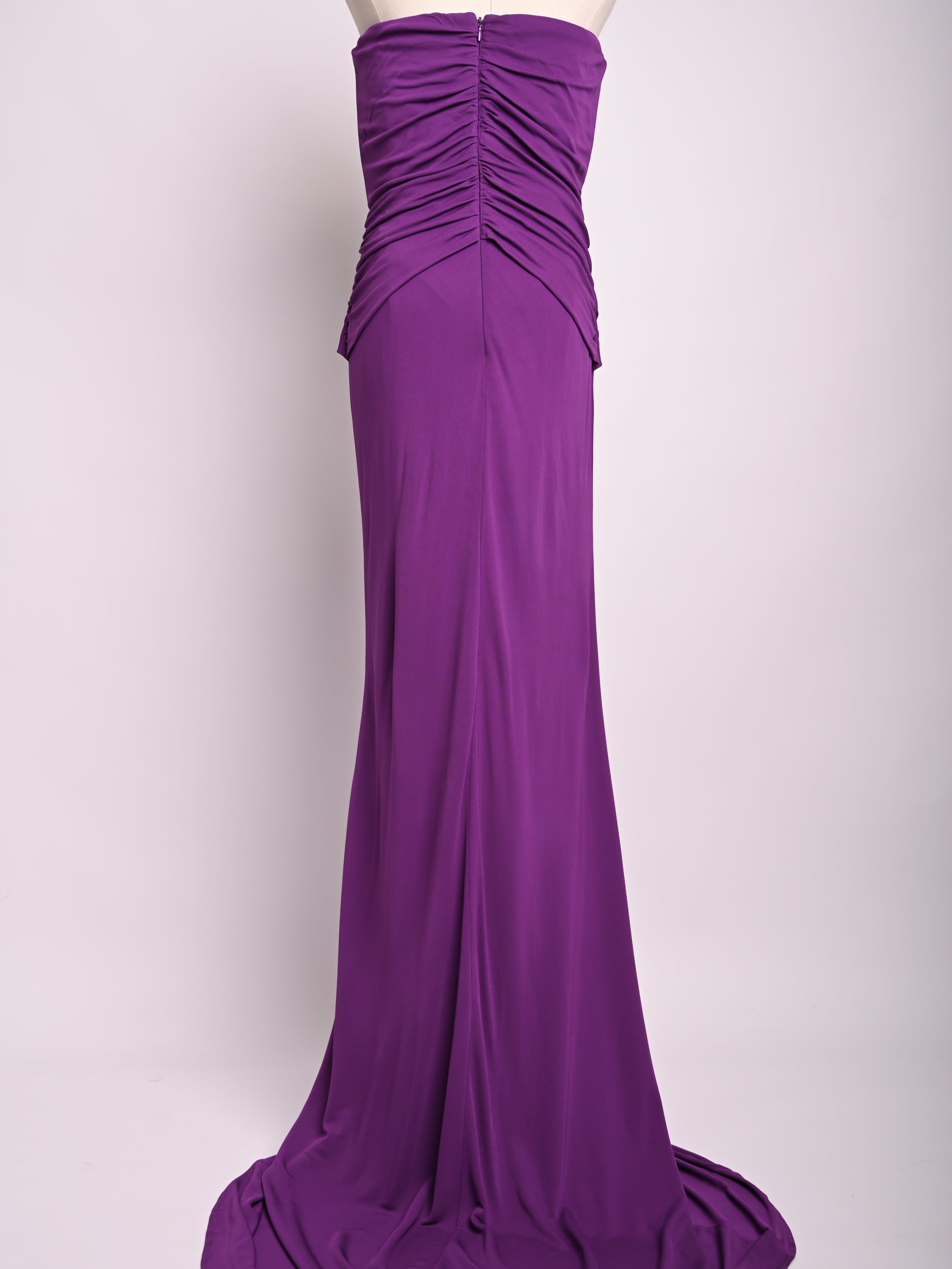 NEW Badgley Mischka Purple Strapless Gown Size M