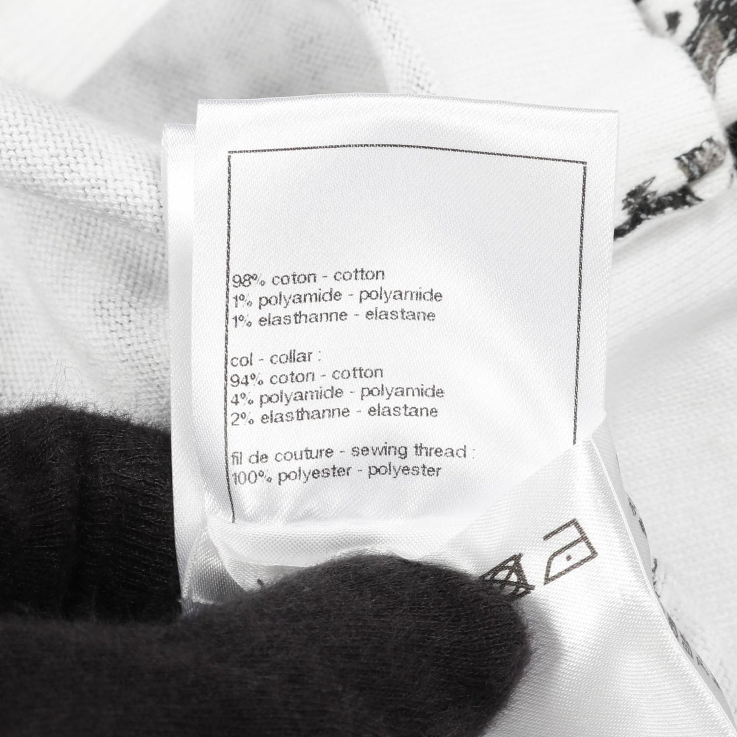 Chanel Gray White Coco Mark T-shirt Cotton P 77924