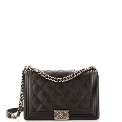 Chanel Stitch Boy Flap Bag Quilted Calfskin New Medium