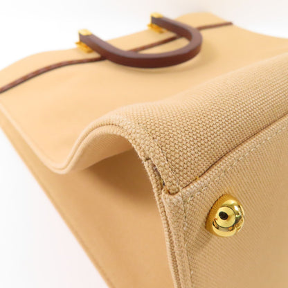 Fendi Canvas Sunshine Medium Gold Hand-handed Bag For Shoulders And Backs 2way Shoulder Bag Brown Canvas 8bh 386