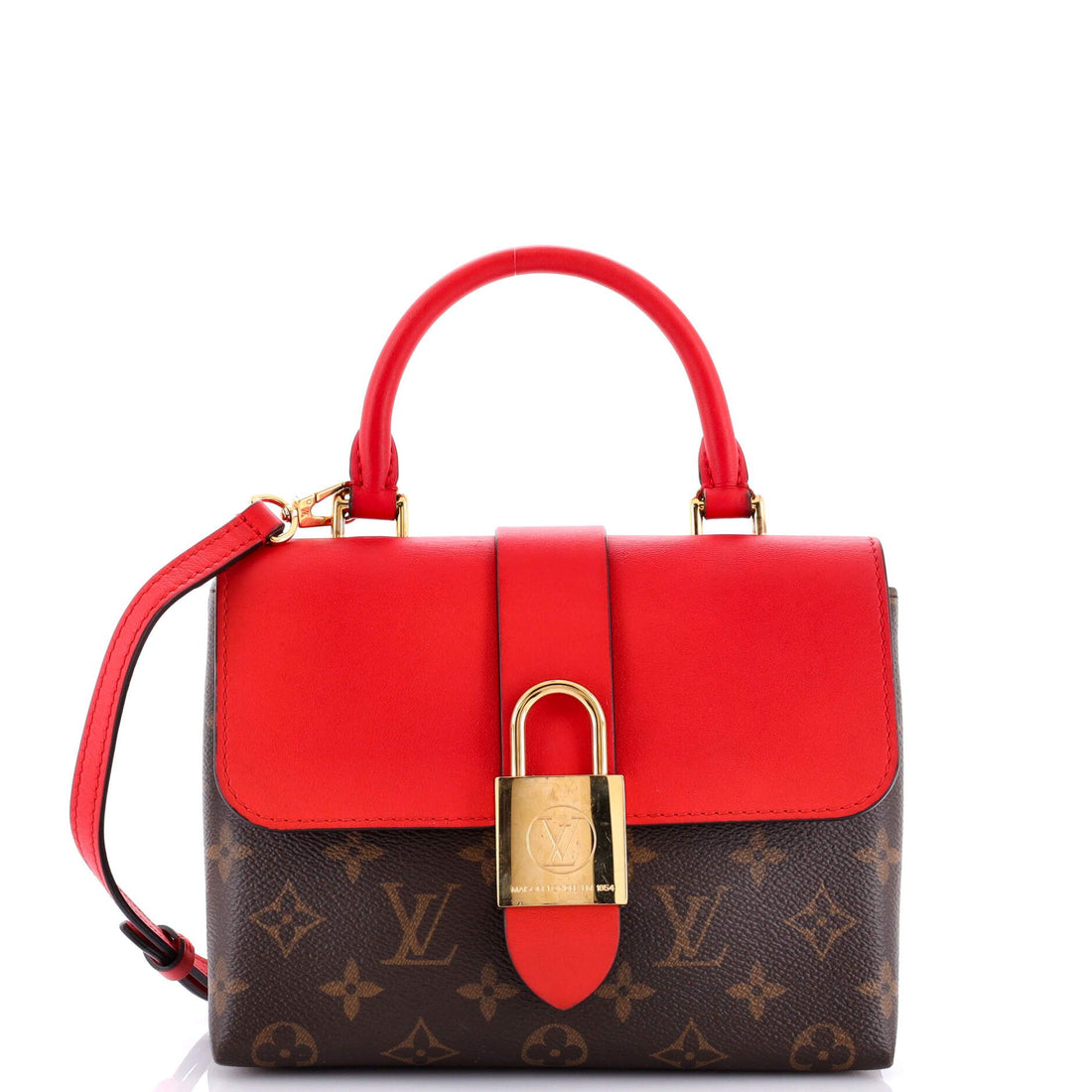 Louis Vuitton Locky Handbag Monogram Canvas With Leather Bb