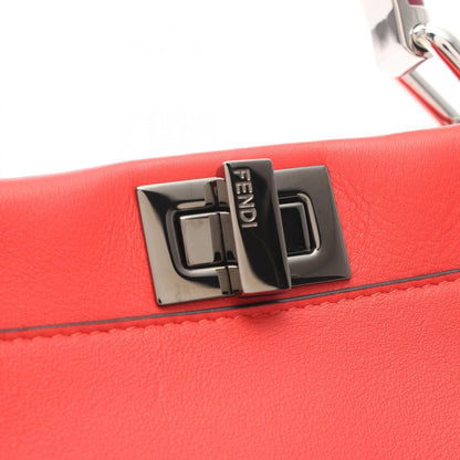 Fendi Mini Peekaboo Iconic Handbag Red Leather 8bn 316