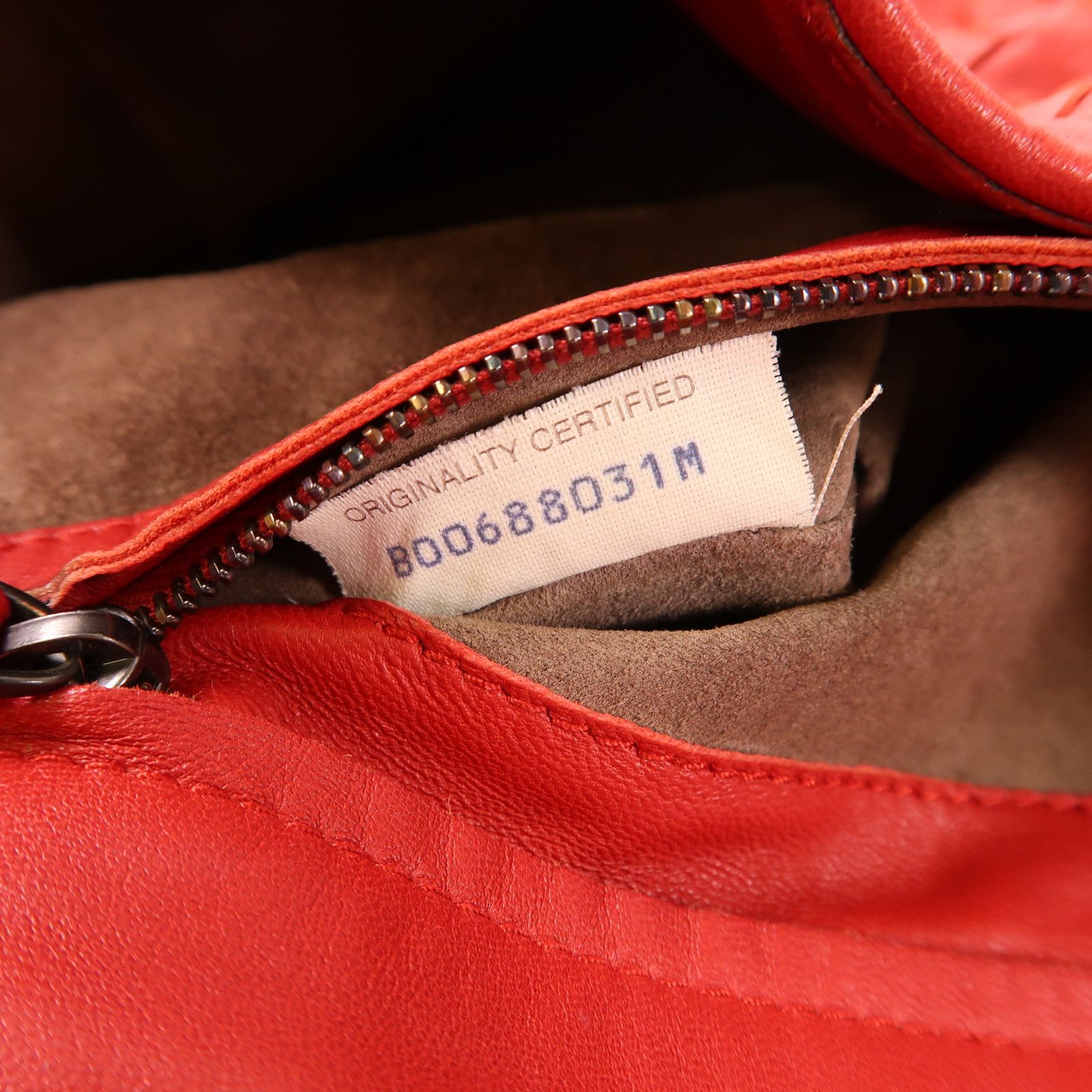 Bottega Veneta Sheepskin Leather Shoulder Bag Red Lambskin (sheep Leather)