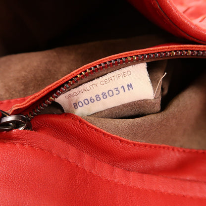 Bottega Veneta Sheepskin Leather Shoulder Bag Red Lambskin (sheep Leather)