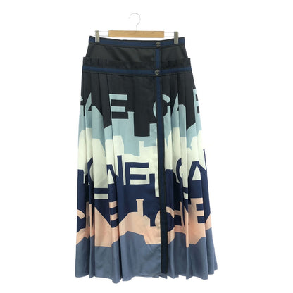 Chanel Black Long Skirt Silk