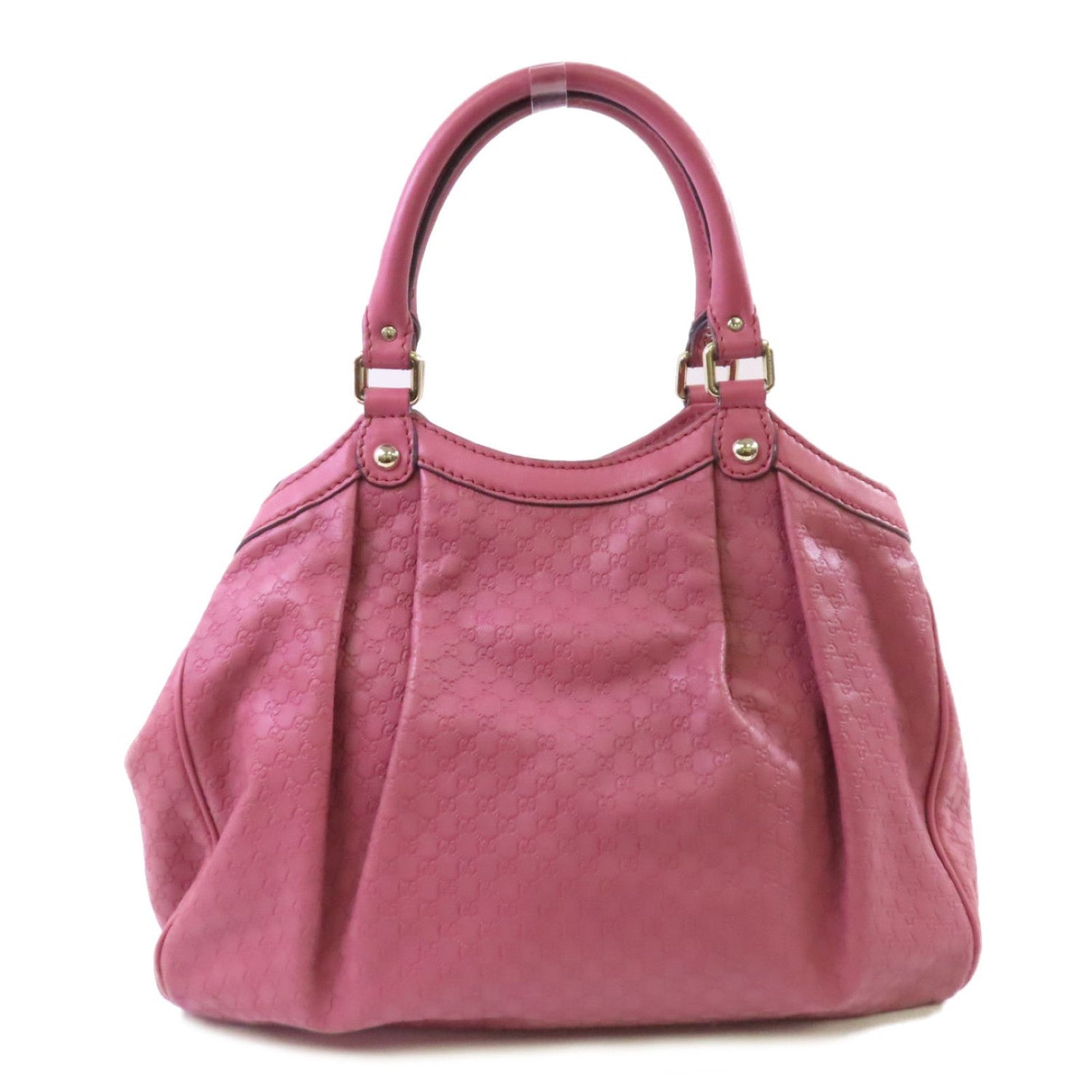 Gucci Cowhide Leather Sukey Tote Bag Golden Shoulder Back Bag Deep Powder Red Shoulder Bag Pink Calfskin (cowhide