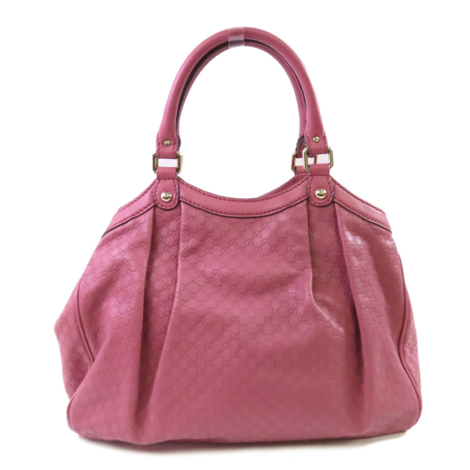 Gucci Cowhide Leather Sukey Tote Bag Golden Shoulder Back Bag Deep Powder Red Shoulder Bag Pink Calfskin (cowhide