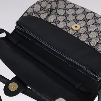 Gucci Gg Supreme Sherry Line Shoulder Bag Pvc Red Navy Auth