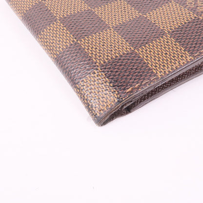 Louis Vuitton Damier Wallet Ebene Brown Bi-Fold Wallet N 61666