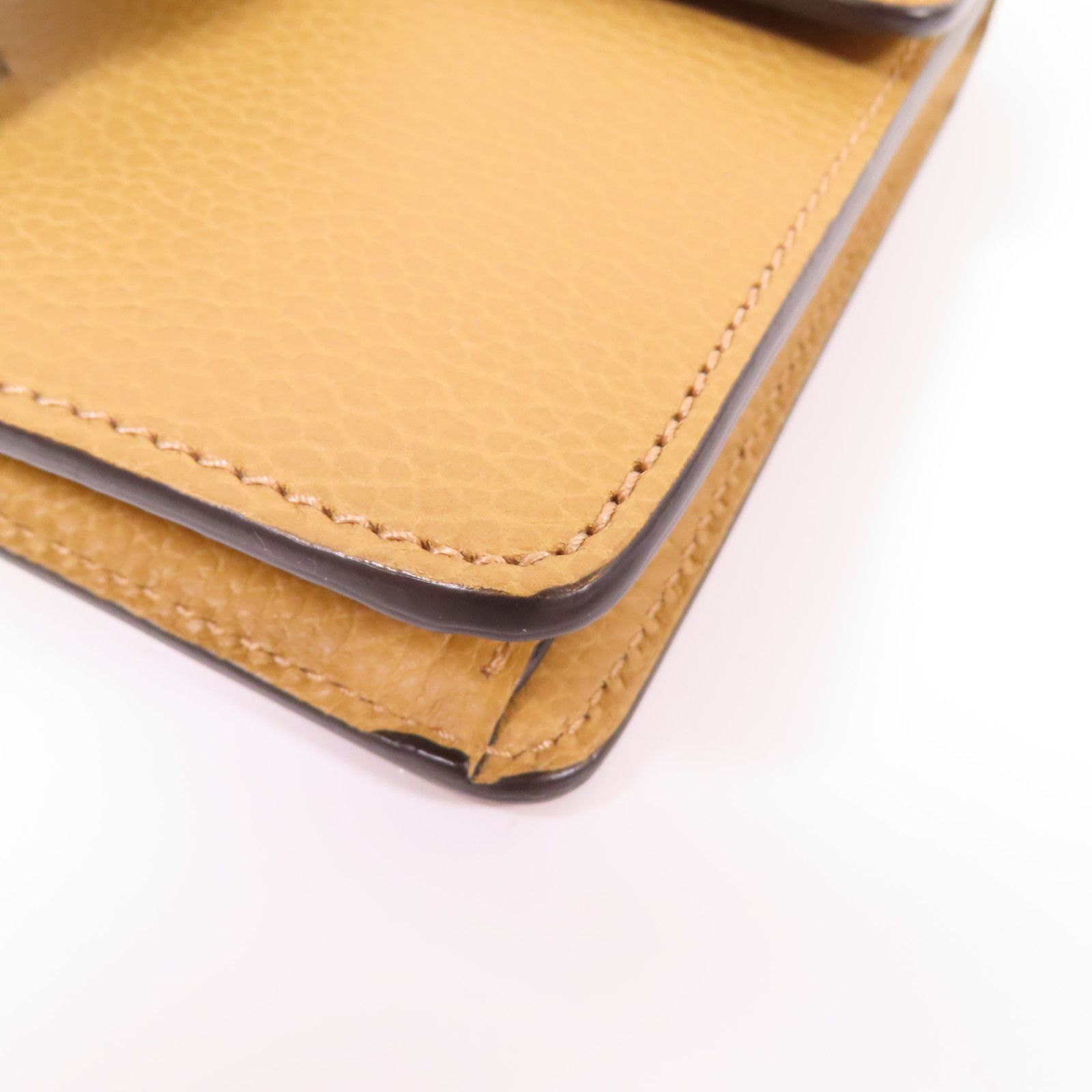 Gucci Cowhide Leather Dionysus Silver Shoulder Bag Brown Beige Calfskin (cowhide) 421970 Caogn 2893