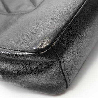 Chanel Black V Stitch Shoulder Bag Lambskin (sheep Leather)